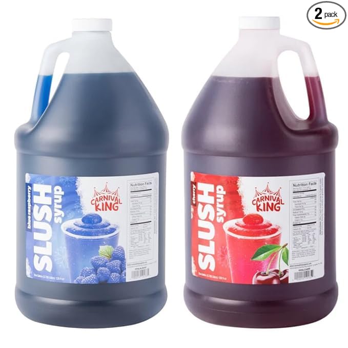 TableTop Variety Pack 1 Gallon Cherry 1 Gallon Blue Raspberry Slushy Syrup