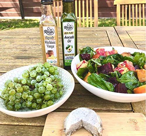 De La Rosa Organic White Balsamic Vinegar Kosher for Passover Vegan &amp Gluten-Free Great for Salad Dressing Marinades Organic Balsamic Vinegar 16.9 Oz (Pack of 2)