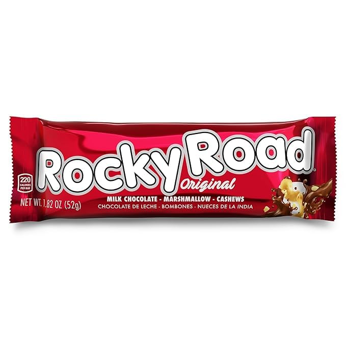 Rocky Road Chocolate Candy Bar Variety Pack - 8 Bars Total: Original S’mores Mint and Sea Salt (2 Bars of Each Flavor)