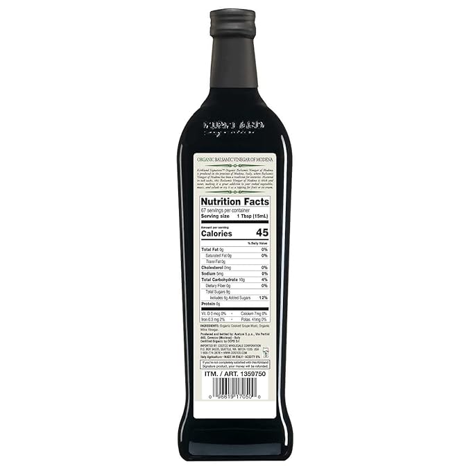 Kirkland Signature Organic Balsamic Vinegar 1 Liter (33.81 Fluid Ounce)