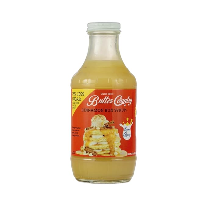 Butter Country Buttermilk Syrup 2-flavor pack: Cinnamon Bun and Coconut Cream | 16 Oz each