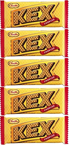 Cloetta Kex Chocolate Bars Wafers in Milk Chocolate 60g bar - Pack of 5