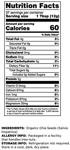 Terrasoul Superfoods Organic White Chia Seeds 2 Lbs (2 Pack) - Omega Fats Fiber Plant Protein