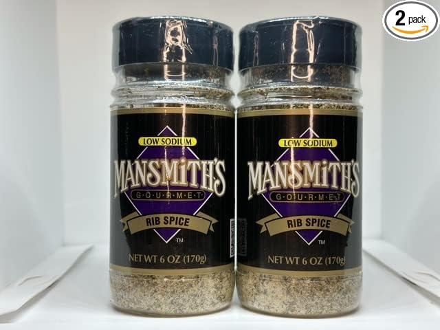 Mansmith's Low Sodium Rib Spice 6 oz. twin pack