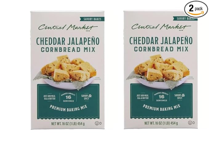 Central Market HEB Cornbread Mix 16oz - 2 boxes (Cheddar Jalapeno)