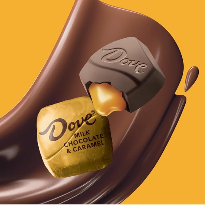 DOVE PROMISES Milk Chocolate Caramel Easter Candy Easter Basket Stuffers 6.74 oz Bag
