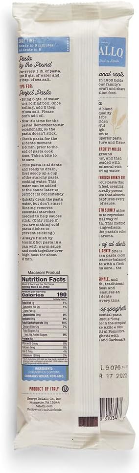 Delallo Number 4 Spaghetti Pasta 16 Ounce - 16 per case.