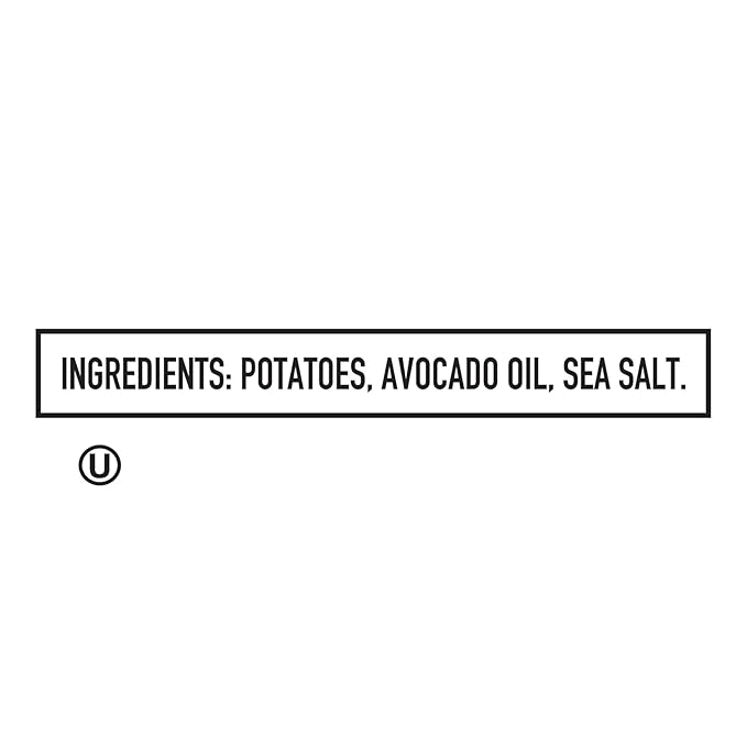 Boulder Canyon Classic Sea Salt Flavored Potato Chips Made With Avocado Oil Canyon Cut Gluten Free 5.25 Ounces (Pack Of 12)