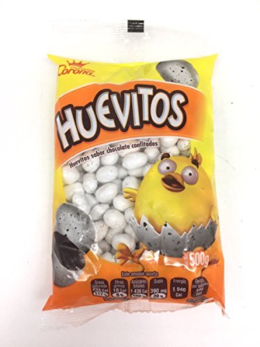 Authentic Sabores - Imported Mexican La Corona Huevitos Sabor Chocolate Confitados 500g With 1ct. La Corona Marshmallows Chocolate Covered Lollipop Paletón