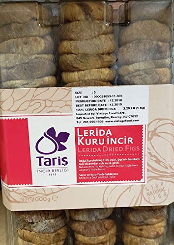 Taris Lerida Turkish Dried Fig 2.2 lbs Kuru Incir