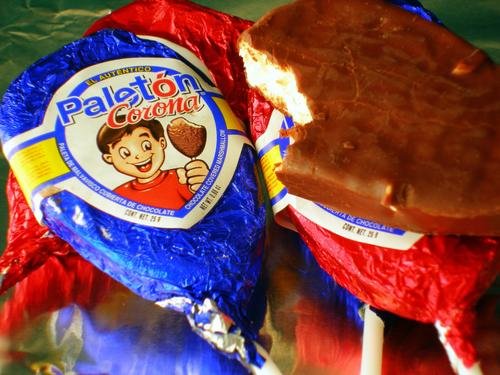 Authentic Sabores - Imported Mexican La Corona Huevitos Sabor Chocolate Confitados 500g With 1ct. La Corona Marshmallows Chocolate Covered Lollipop Paletón