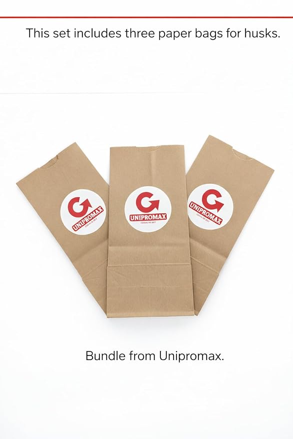 Roasted Sunflower Seeds Babkinu 500g Bundle of 8 Packages + 3 Unipromax Paper Bags for husks in a Box From Unipromax