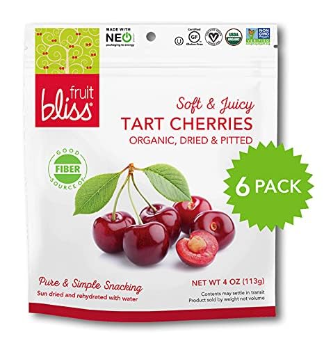 Fruit Bliss - Organic Tart Dried Cherries - Case of 6-4 oz.