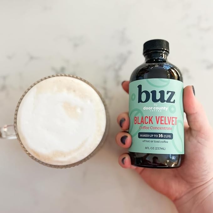 buz Black Velvet Coffee Concentrate 8oz Bottle