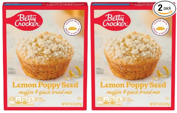 Lemon Poppy Seed Muffin &amp Quick Bread Mix (Pack Of 2 Boxes)14.5 oz