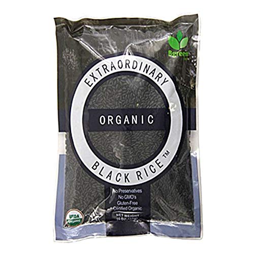 Bgreen Organic Black Rice Pack of 3 Non-GMO Kosher Gluten Free 3 lbs