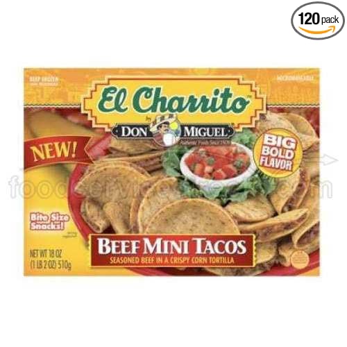 Don Miguel Beef Mini Taco 0.7 Ounce -- 120 per case.