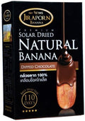 Jiraporn Chocolate Dipped Premium Solar Dried Natural Banana 250g.