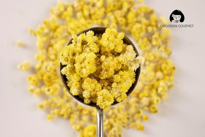 Helichrysum Immortelle Dried Flowers (2 OZ = 57 grams) Sandy Immortelle Herb Tea Wild Harvest from Armenia