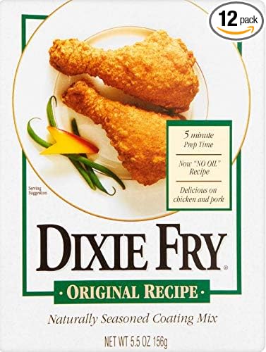 Dixie Fry Original Recipe Naturally Seasoned Coating Mix 10-Ounce Packages (Pack of 12)