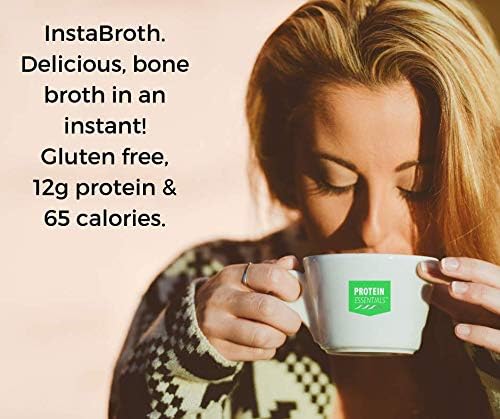 InstaBroth Bone Broth Powder with Grass Fed Pasture Raised Collagen and Gelatin 12g Protein (6.4oz) (Chicken Flavor)
