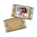 Personalized Wedding Candy Favors with Photo Mini Wrappers - Gold
