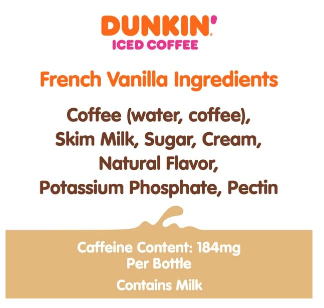 French Vanilla Iced Bottled Coffee Drink 13.7 fl oz + King Combos QR Code and (3 Bottles of French VanillaFlavor)