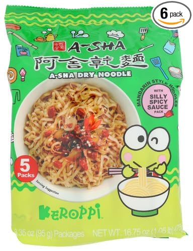 A-Sha Noodles Spicy 16.75 oz (Pack of 6)