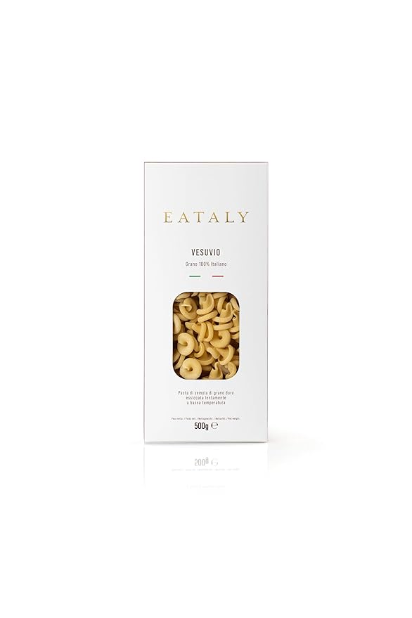 Eataly Bronze Die Trio Pasta Bundle Pack- Tortiglioni Vesuvio &amp Paccheri 3-500g (17 oz.) Boxes- 1 Each