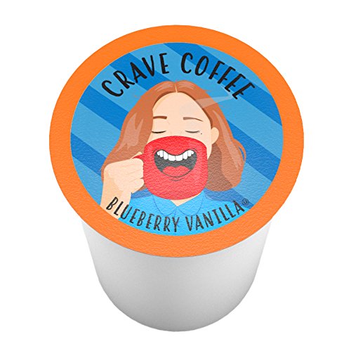 Crave Beverages Flavored Coffee Pods Compatible with Keurig K-Cup Brewers Blueberry Vanilla 100 Count