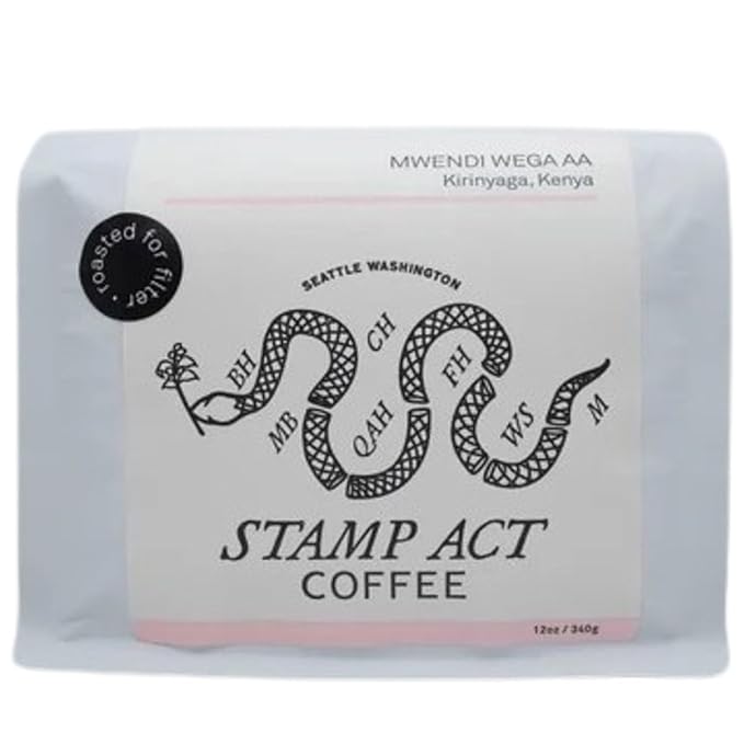 Mwendi Wega AA Kenya - Roasted by Stamp Act - Whole Bean Coffee - 2 Pound Bag