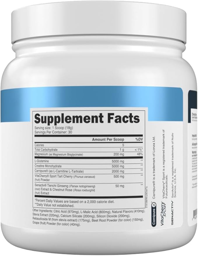 Transparent Labs Post - Post-Workout Recovery Muscle Builder with L-Glutamine Beta-Alanine and BetaPure Betaine Anhydrous for Muscle Recovery and Muscle Building - 30 Servings Black Cherry