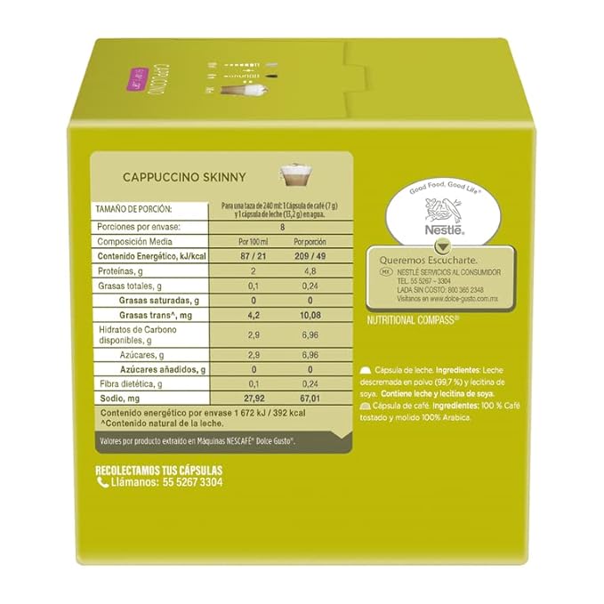 Nestle Nescafe Dolce Gusto Skinny Cappuccino Coffee (NES27370)