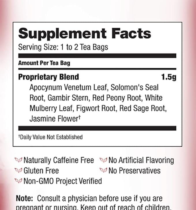 Bravo Tea Blood Pressure Herbal Tea Caffeine Free 20 Tea Bags 6 Count