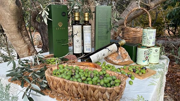 Levon Gold Harvest Extra Virgin Olive Oil 16.9 fl oz (500ml) Polyphenol Rich Premium Cold Pressed EVOO Pesticide Free Family Grove LIMITED SUPPLY