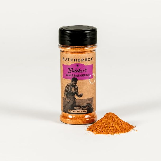 ButcherBox Always in Seasoning Gift Set Premium Quality Blends BBQ Rub Seafood Cajun Style Lemon Pepper Steak &amp Butcher's Anything All-Purpose Seasonings 6 Pack