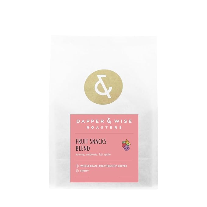 Fruit Snacks Blend - Roasted by Dapper &amp Wise - Freshly Ground Coffee - 12 Ounce Bag
