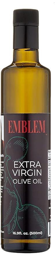Emblem 100% Extra Virgin and Infused Olive Oil for Everyday Kitchen Use | Cold Extracted Cooking &amp Baking | Non GMO Keto Vegan Friendly 500ml (Mild Flavor)