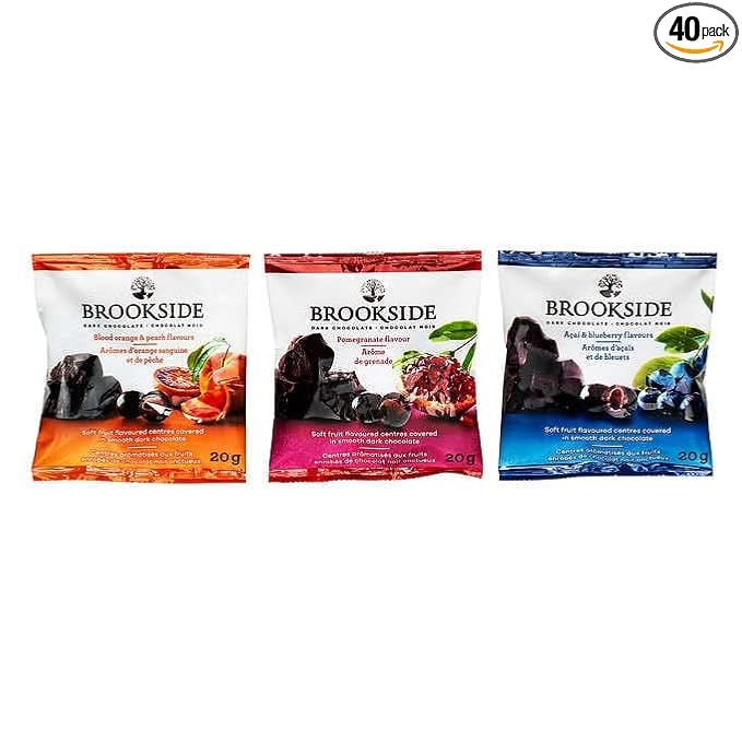Brookside Dark Chocolate Covered Fruit (40 Count Variety Pack)z 0.7 ounces