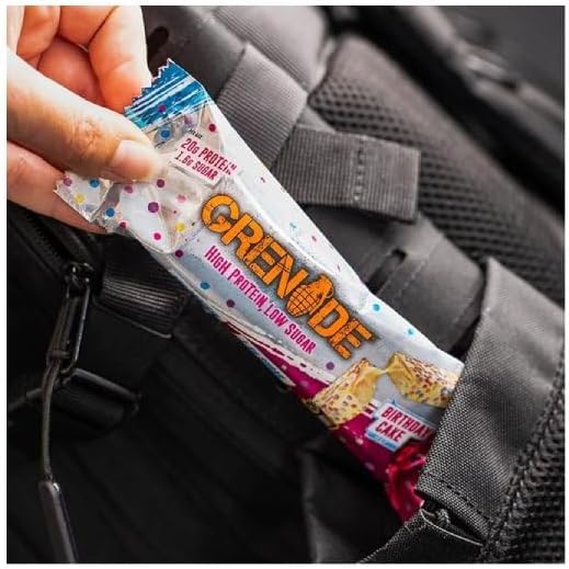 Grenade Carb Killa High Protein and Low Sugar Candy Bar 12 x 60 g - Birthday Cake