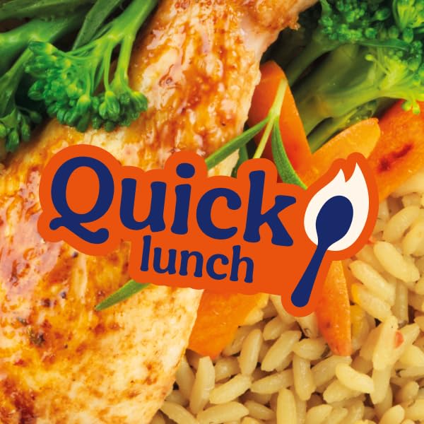 BEN'S ORIGINAL READY RICE Roasted Chicken Flavored Family Size Rice Easy Dinner Side 17.3 oz Pouch (Pack of 6)