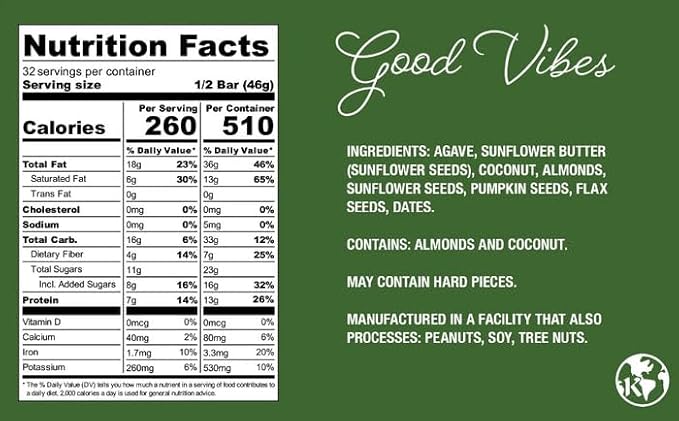 Generic Pro.tein Pu.ck Bar Good Vibes Sunflower 3.25 oz (Pack Of 16)