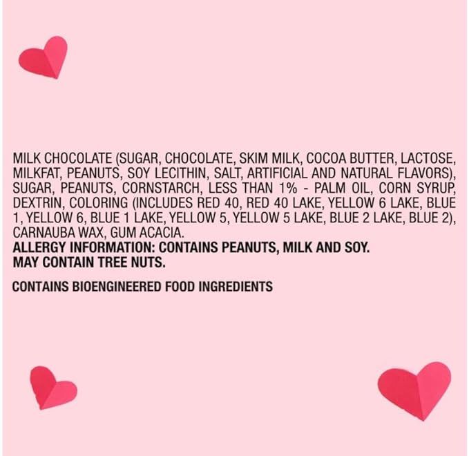 M&ampMS Peanut Milk Chocolate Valentine's Day Candy Jar 62 oz