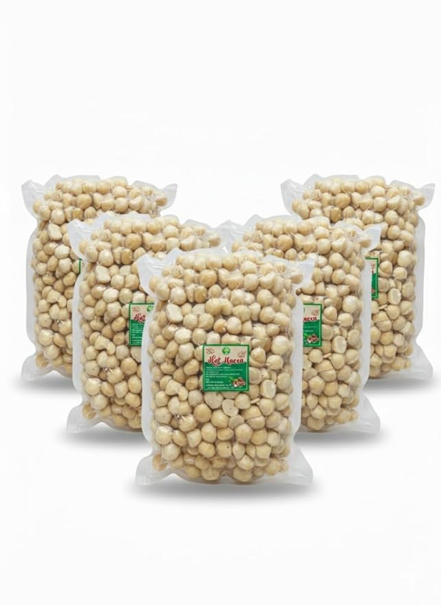 Macadamia Nuts 11 lb (5kg) Medium Sizes Raw and Unsalted Gluten-Free and Kosher Unroasted Oil-Free Nuts with Creamy Flavor Source of Fiber Ideal for Baking Cooking Milk and Healthy Snacking