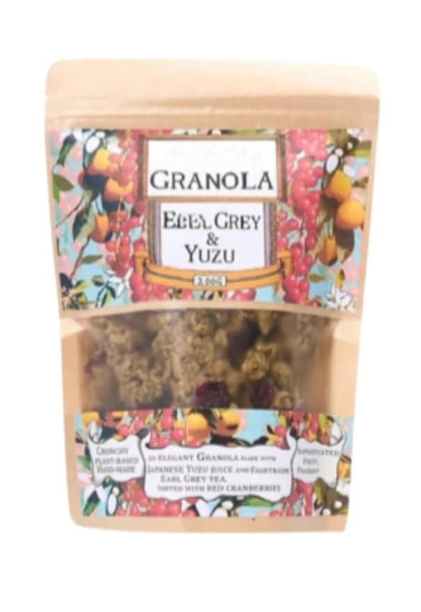 British Granola Artisian Plant Based Hand Made Healthy Granola Imported with Bold Flavors (Earl Grey and Yuzu)