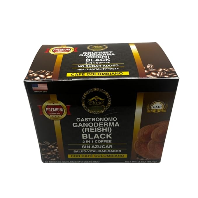 Eternal Spirit Beauty Gourmet Ganoderma (Reishi) Black 2 in 1 Coffee - With Colombian Coffee