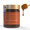 Goldswarm Premium Raw Honey – Pure &amp 100% Natural Multifloral Honey from West Africa Award-Winning Taste 2025 Non-GMO Traceable from Hive to Hand (12 oz Jar)