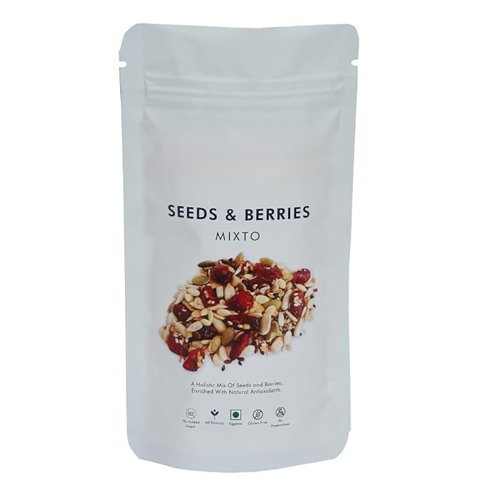 Seeds &amp Berries Mixto Healthy Trail Mix with Dry Fruits | Premium Dry Fruit Mix | Good for Snacking | Healthy Snackpack for all - 100 gm