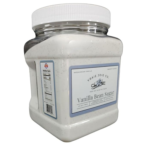 1.8 lbs Organic Madagascar Vanilla Ultra-fine Sugar | For Chefs Home Cooking Ice Cream Cocktails Cakes Crème Brulee &amp Dessert Making | non-GMO All-natural | 1 Pack 27 Oz