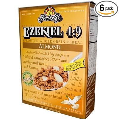 FOOD FOR LIFE CEREAL EZKL ALMOND ORG 16 OZ PK- 6